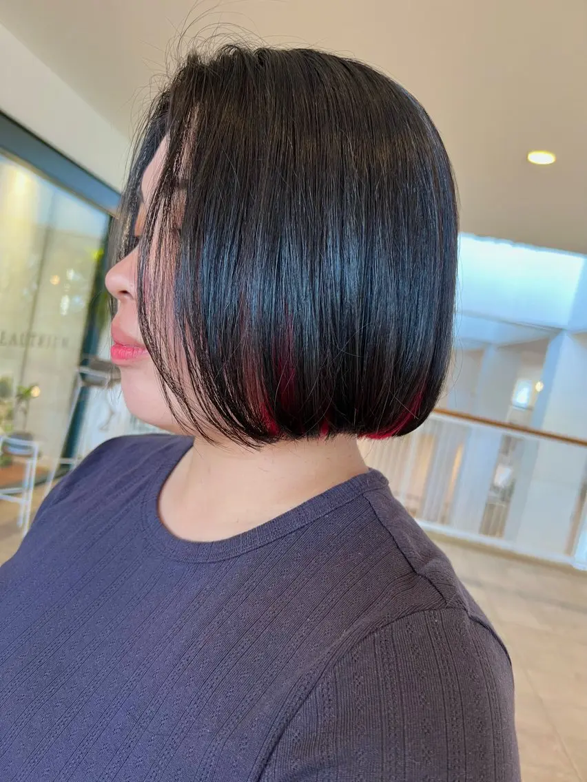 ミディアム カラー ボブ カット 大石 康太のヘアスタイル