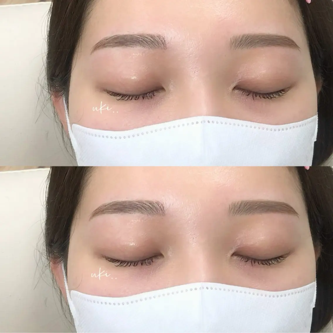 アイブロウ 眉毛ワックス脱毛 ˗ˏˋ𝐮𝐤𝐢. .🌩️ˎˊ˗のマツエク・マツパデザイン