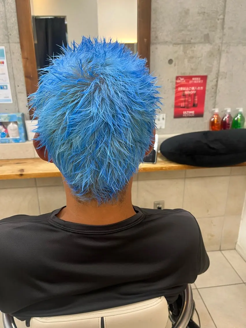 ショート カラー ブリーチ ブルーカラー 透明感カラー ハイトーンカラー ヘアカラー たなか なおのヘアスタイル