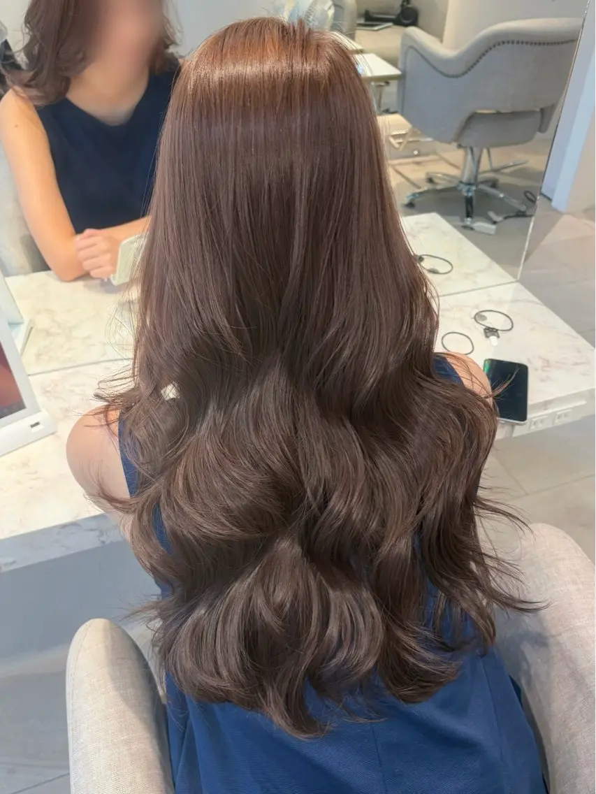 ロング カラー ヘアカラー トリートメント 顔周り/レイヤー/ 銀座/kaede🎀のヘアスタイル