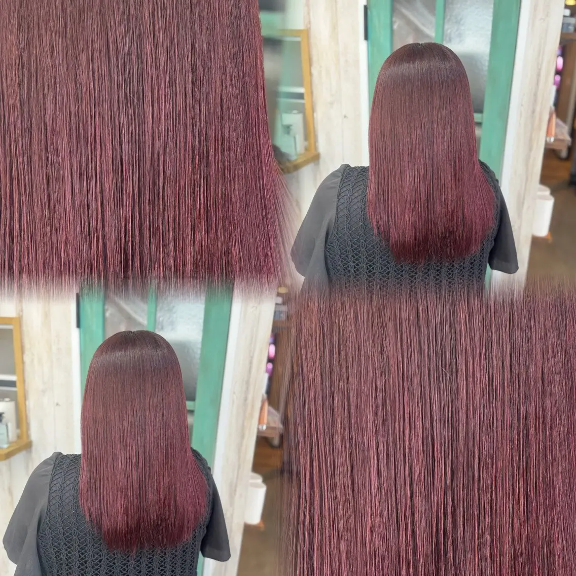 ミディアム カラー ヘアカラー トリートメント 髙橋 李里亜のヘアスタイル