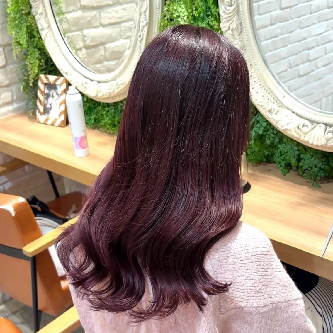 セミロング カラー カット ヘアカラー 横浜パーマ🌐ボブ✨ 暖色カラーもえかのヘアスタイル