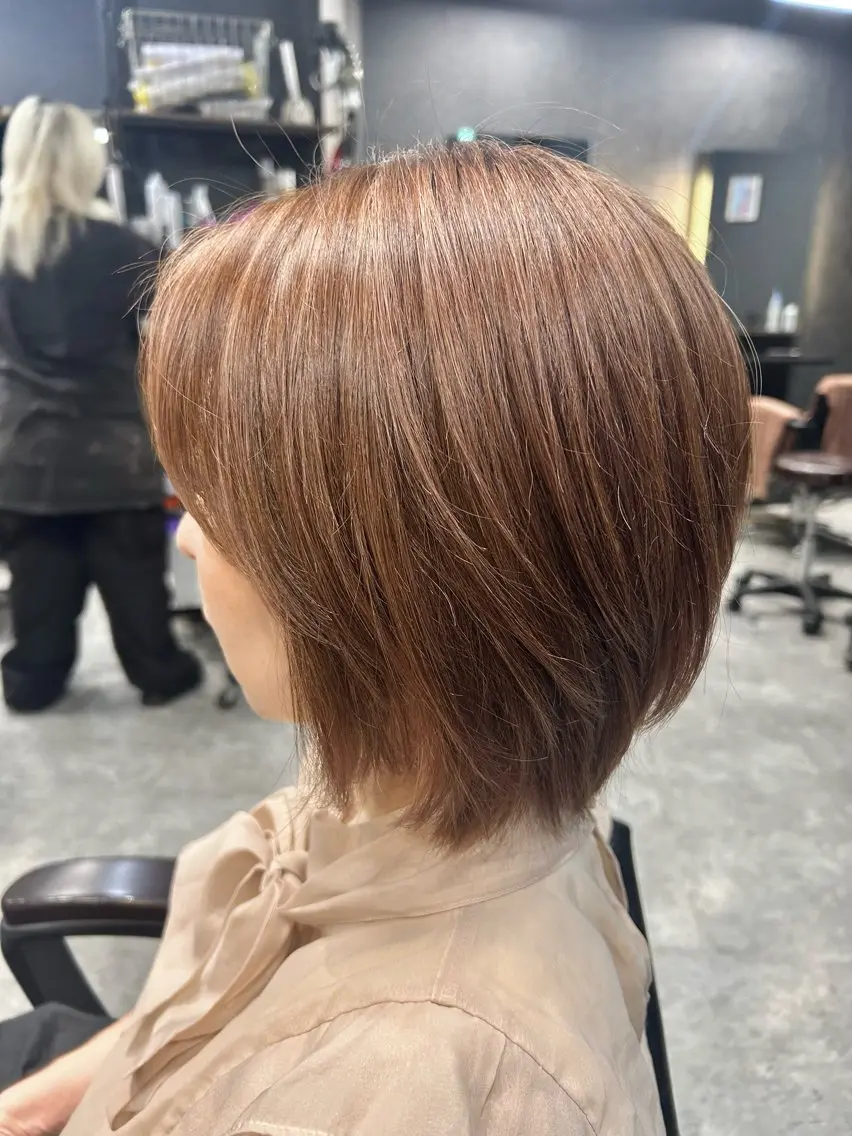 ショート カラー ヘアカラー トリートメント 💎透明感カラー💎 bAteAu あまねのヘアスタイル