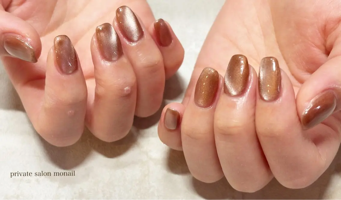 ネイル マグネットネイル ハンドネイル nail salon monailのネイルデザイン