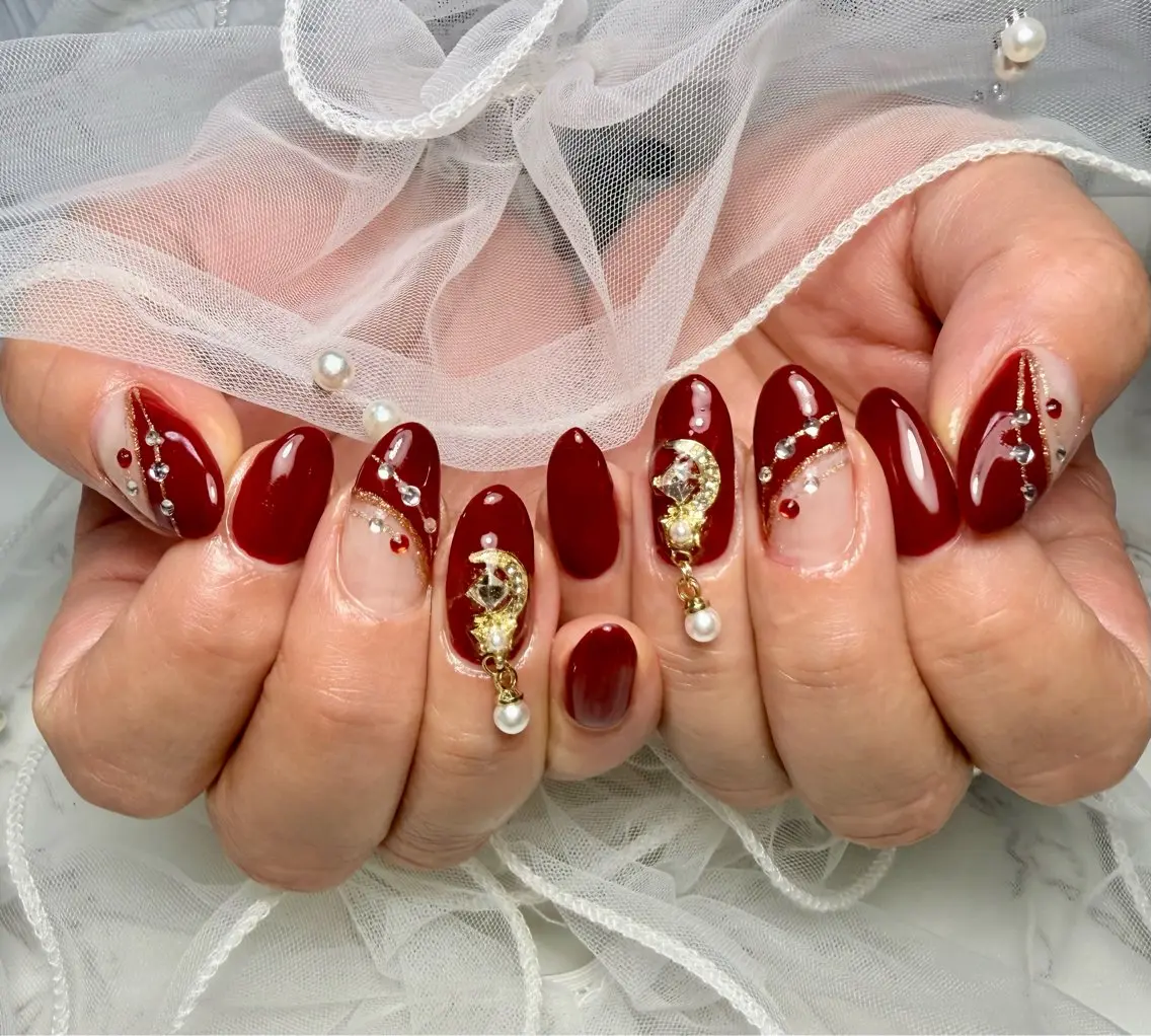 ネイル アートネイル チークネイル フラッシュネイル フラッシュマグ フレンチネイル Mai’s nailのネイルデザイン
