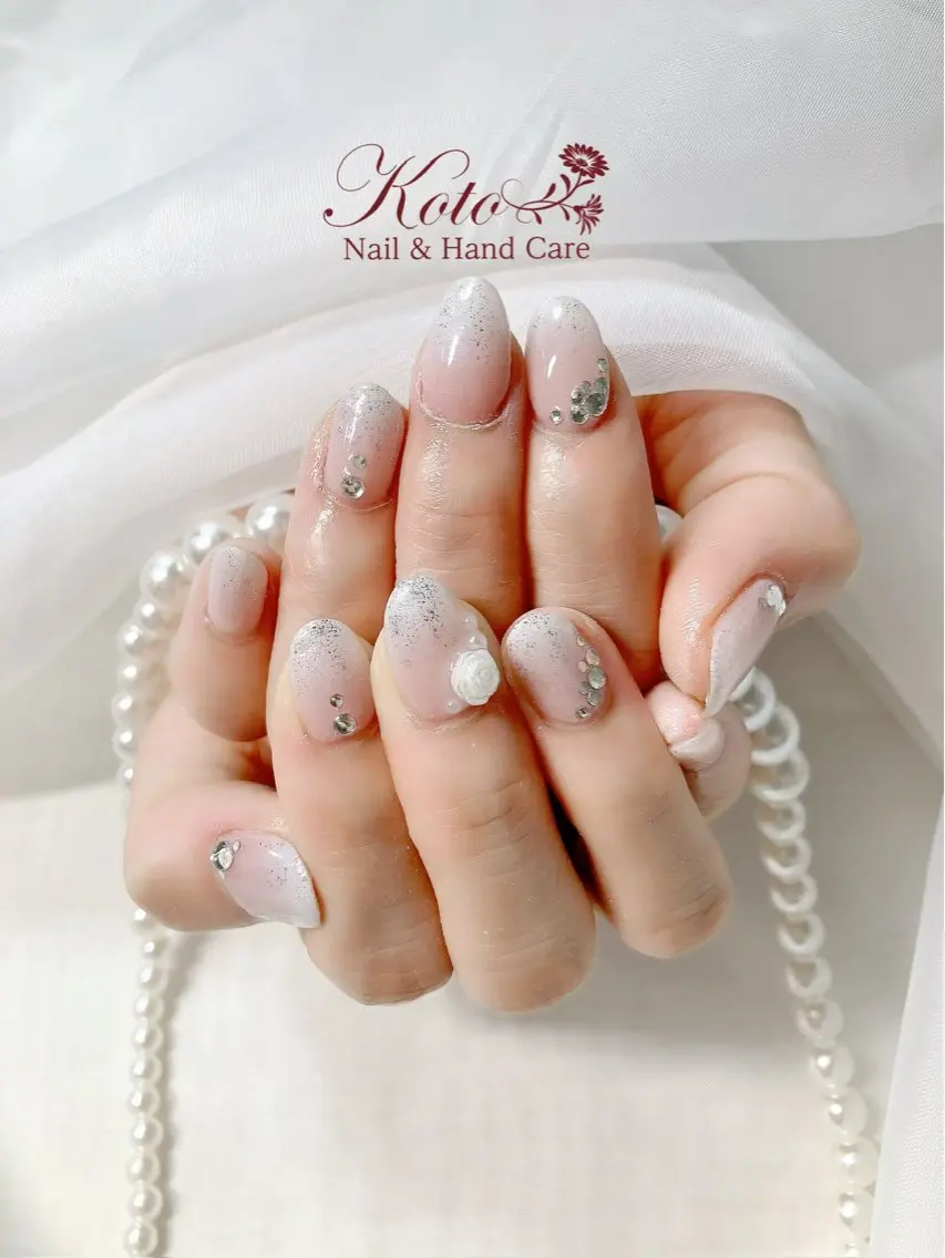 ネイル 長さ出し ジェルネイル 持ち込み ニュアンスネイル 赤色 ハンドネイル Nail Salon KOTOのネイルデザイン