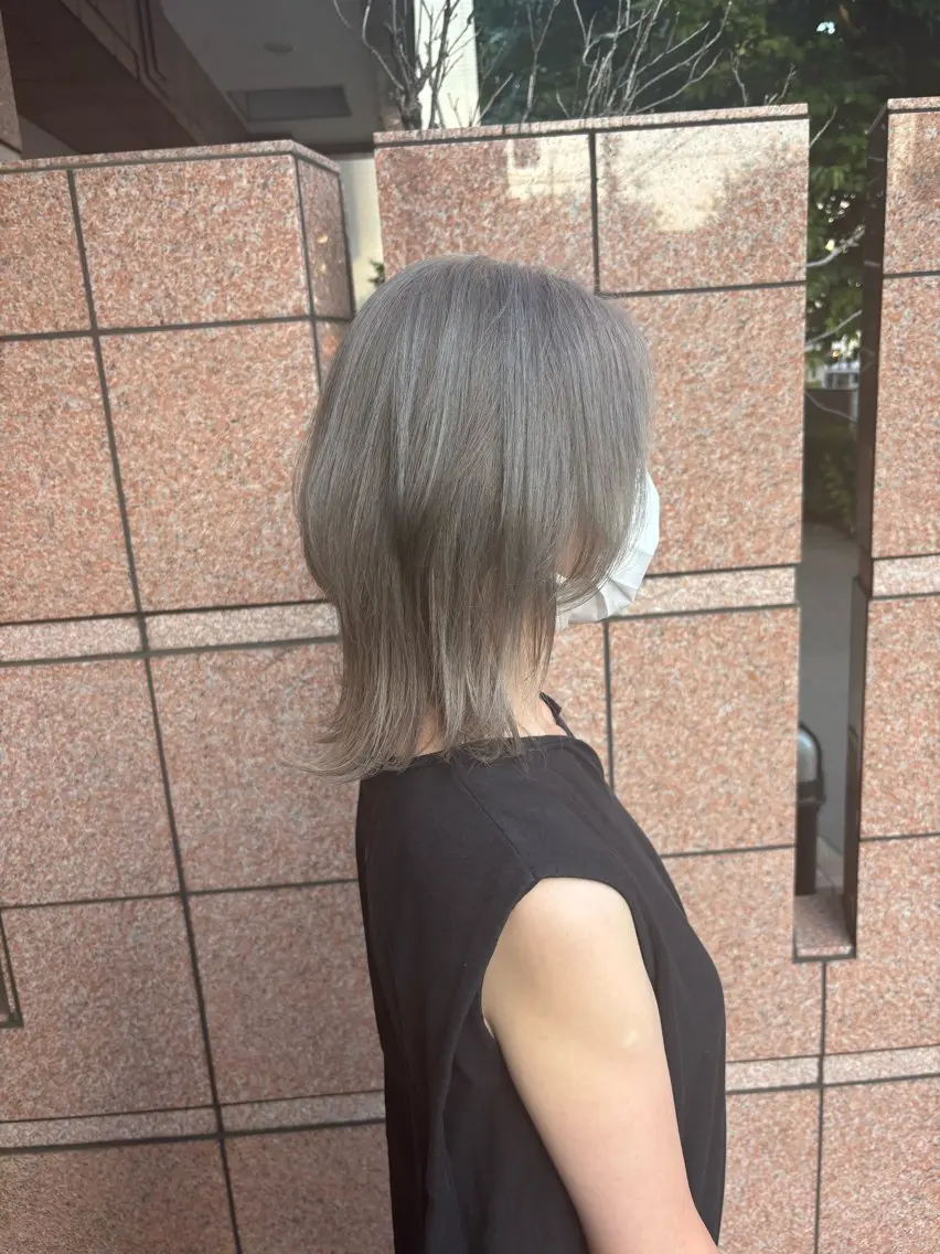 ミディアム カラー ヘアカラー 坂本 優輝のヘアスタイル