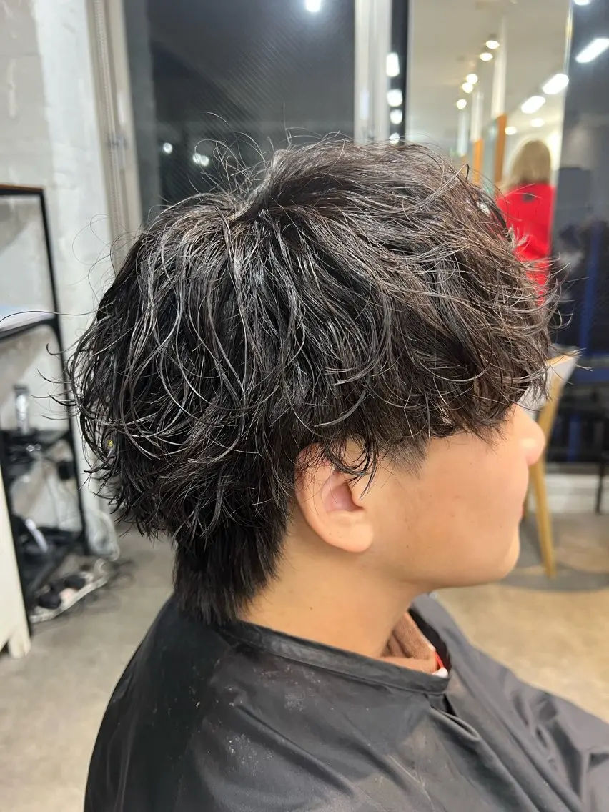 パーマ メンズ マッシュ メンズパーマ 原宿 無料カット fifth イノウエのヘアスタイル