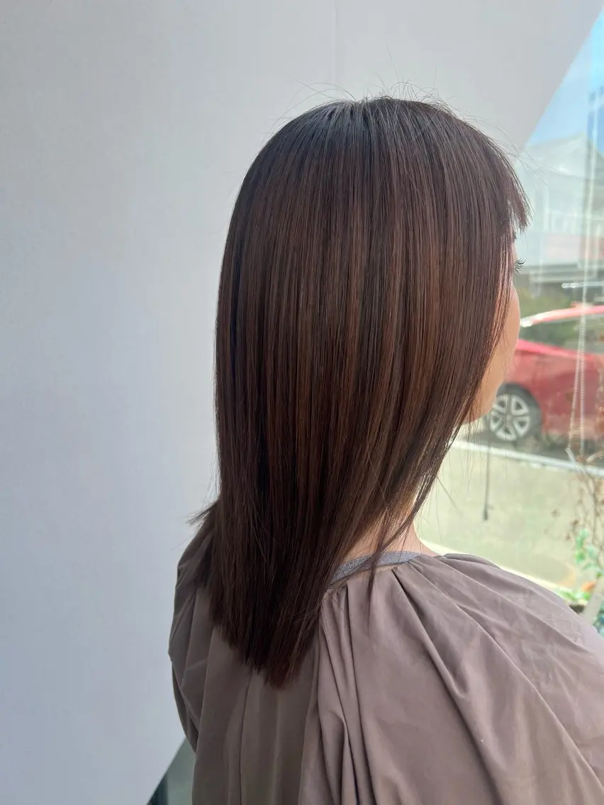 セミロング カラー ヘアアレンジ カット ヘアカラー トリートメント APREKO SAYAKAのヘアスタイル