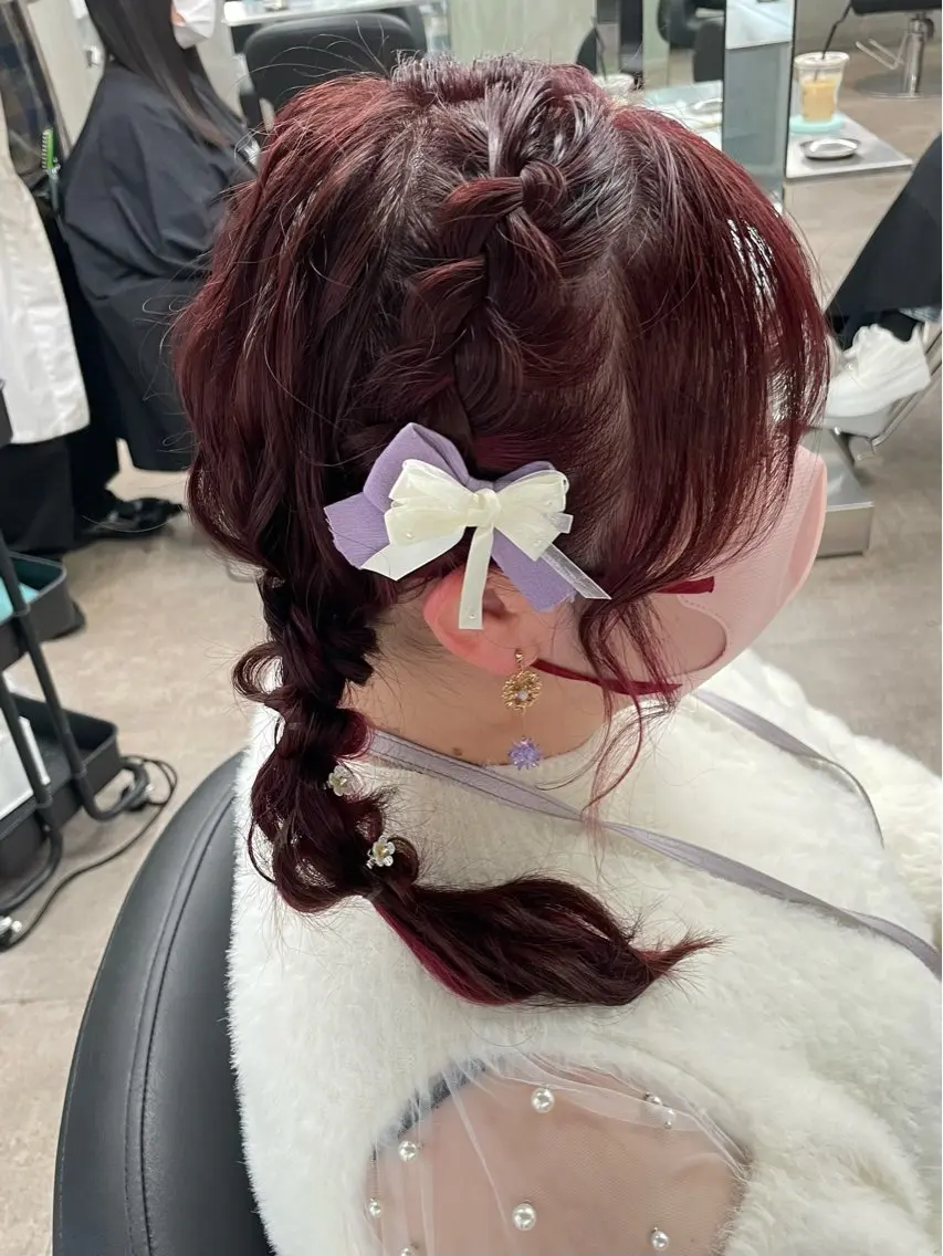 ヘアアレンジ ヘアセット 速水 ゆきののヘアスタイル