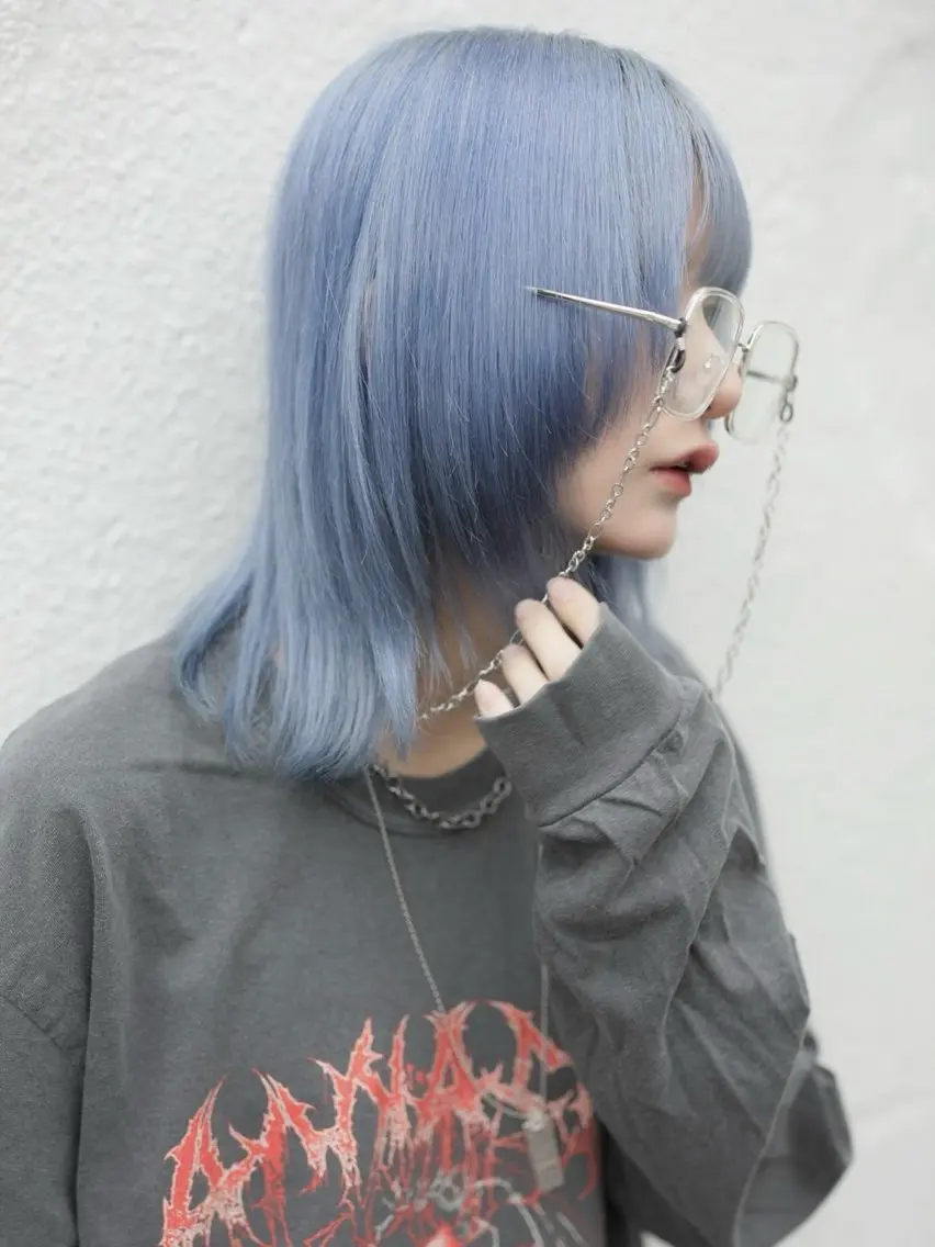 セミロング カラー カット ヘアカラー ハイトーン特化💍 chloe💍韓国のヘアスタイル