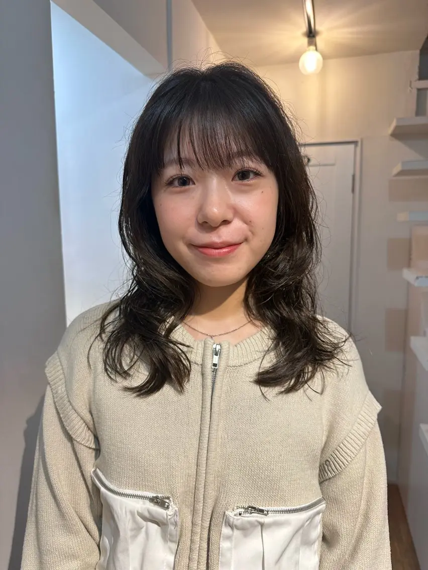 セミロング カラー セミロングパーマ カット ヘアカラー ヘッドスパ nanaka/ レイヤーカットのヘアスタイル