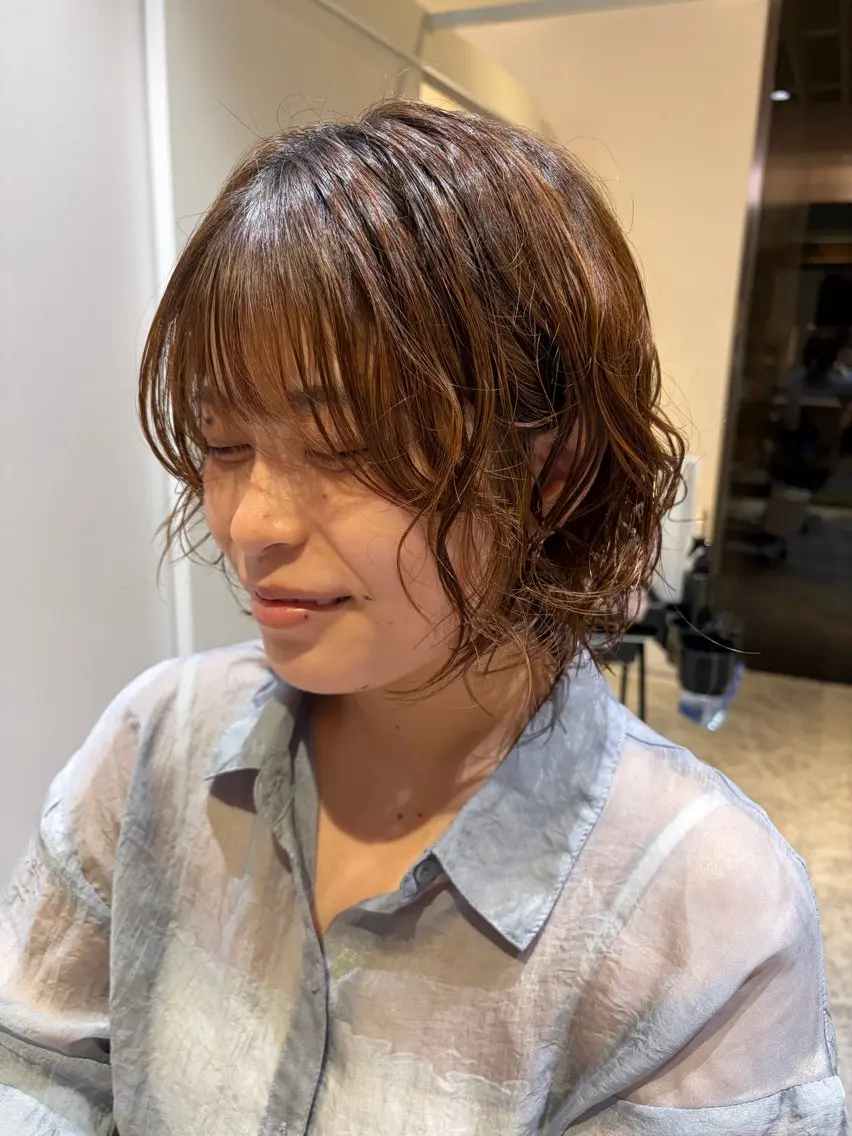 ショート パーマ かけだ まゆのヘアスタイル