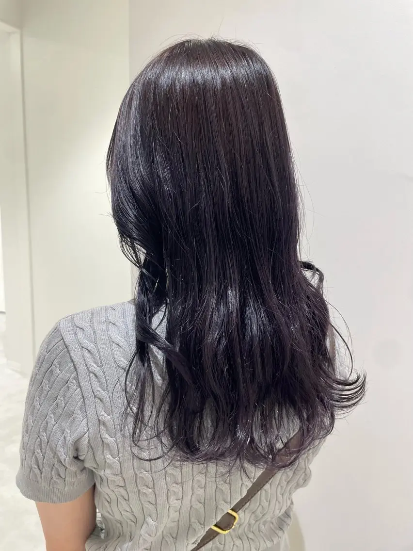セミロング カラー ブリーチ ラベンダーカラー 🎟ブリーチなし/艶 /暖色🎀くるみのヘアスタイル