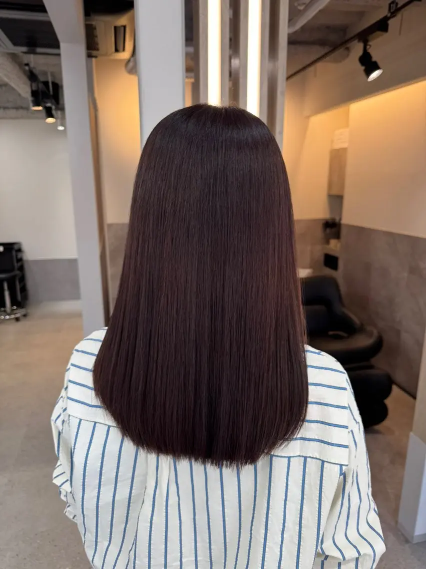 ロング 縮毛矯正 縮毛矯正 トリートメント ere hair salonのヘアスタイル