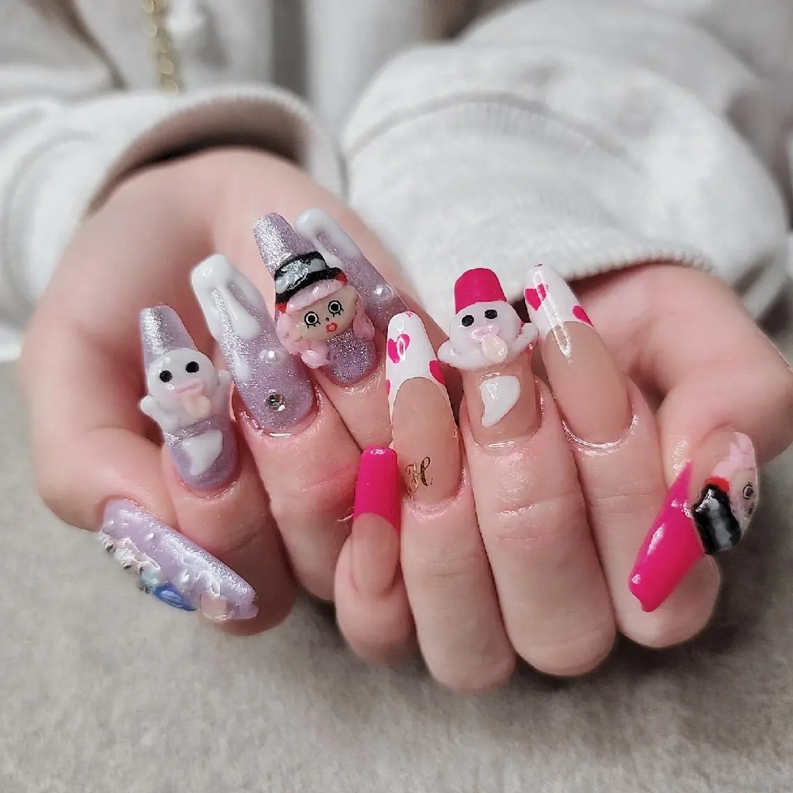 ロング mamo nailのネイルデザイン