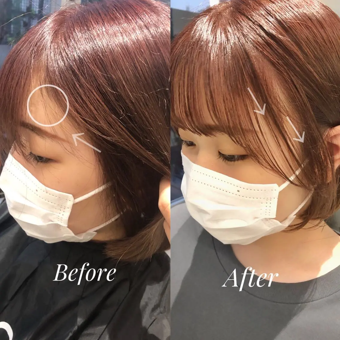 ショート 小顔カット カット トリートメント ✨透明感ケアカラー✨ 長野ゆきなのヘアスタイル