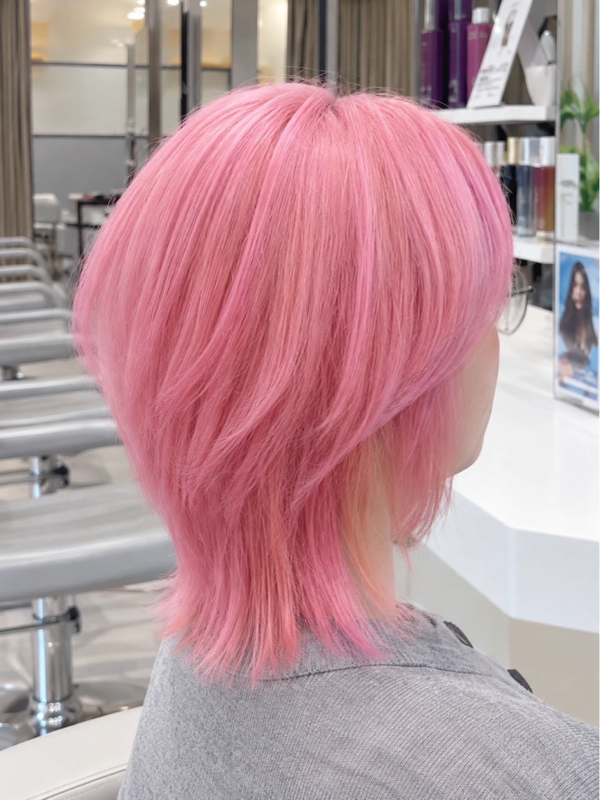 ショート ウルフカット カット ヘアカラー トリートメント レイヤー/ウルフ/デ ザインカラー💎藤原のヘアスタイル