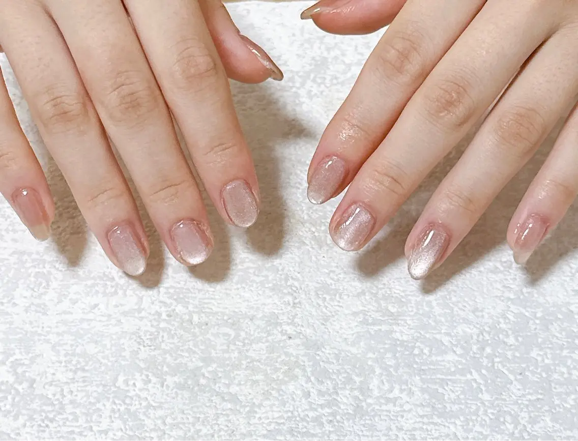 ネイル オーロラネイル フットネイル フレンチネイル ジェルネイル 韓国ネイル ハンドネイル mogunail &blowのネイルデザイン