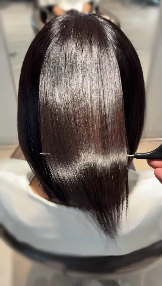 ミディアム カラー ブラウンカラー ナチュラルブラウン トリートメント ヘアカラー Lee／京橋　渕口 頼のヘアスタイル