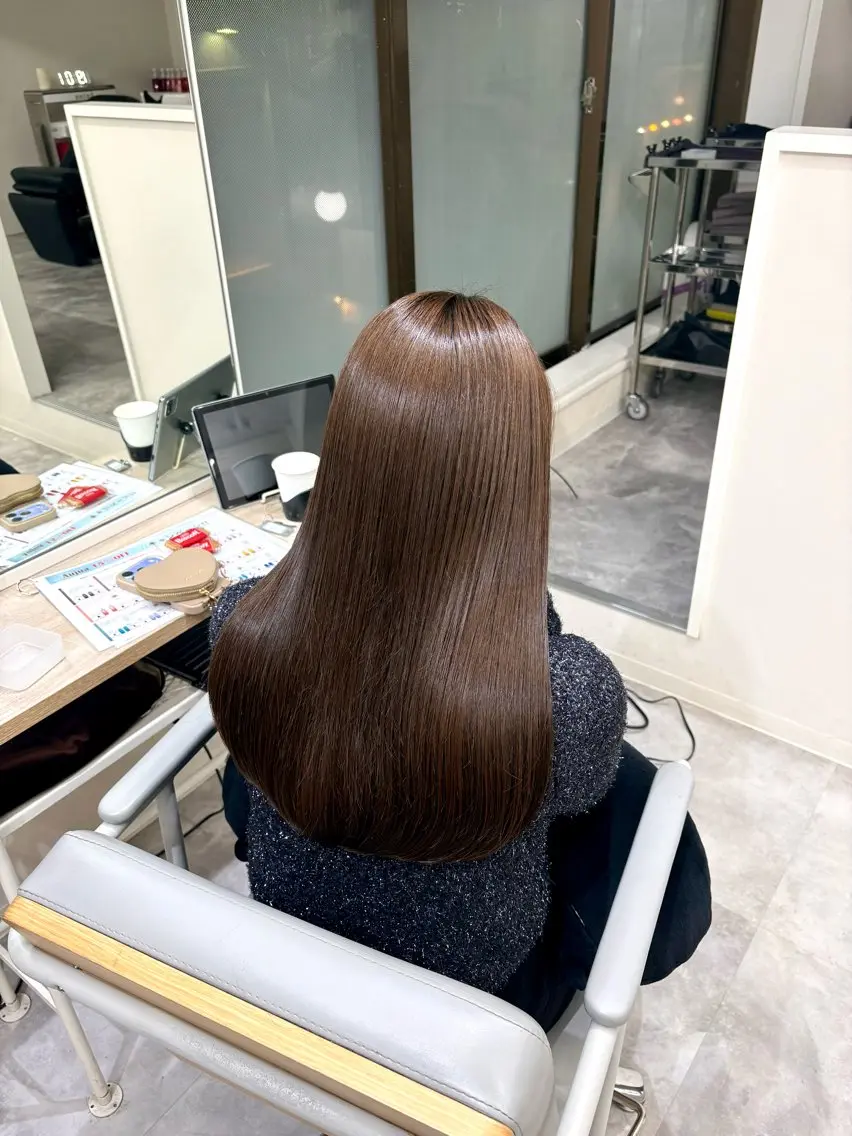 セミロング ヘアカラー トリートメント 髪質改善Acero. shoyaのヘアスタイル