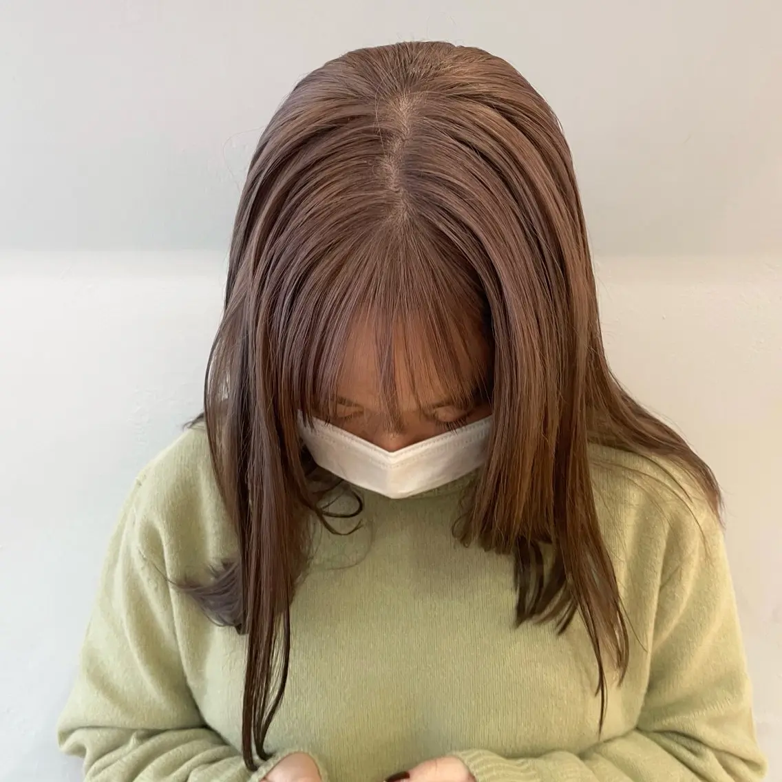 ミディアム カラー 艶カラー×似合わせ カットshihomiのヘアスタイル
