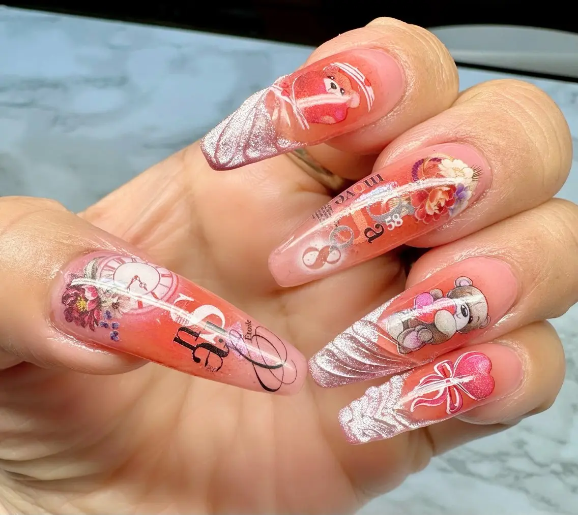 ネイル アートネイル フレンチネイル マグネットネイル マグネットフレンチ ワンカラーネイル ハンドネイル Mai’s nailのネイルデザイン