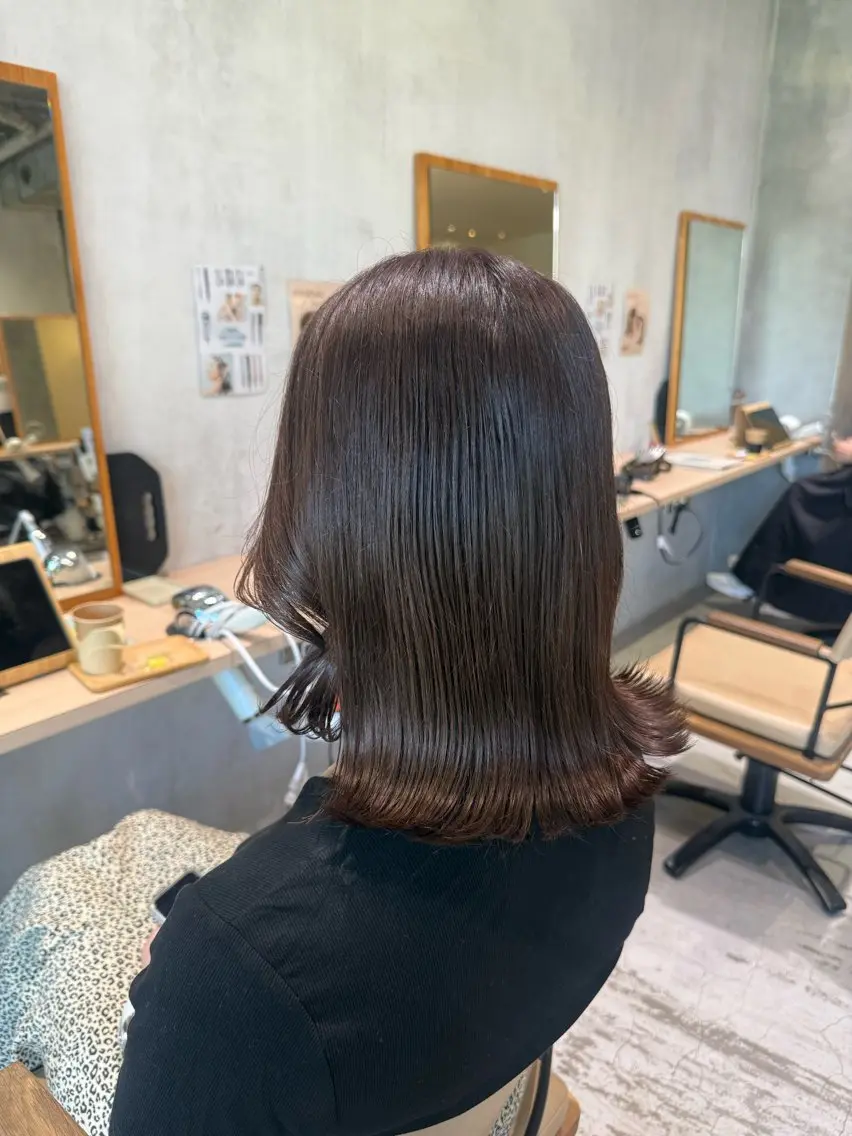 ミディアム ヘアカラー トリートメント FUKA /透明感 カラー/ダブルカラーのヘアスタイル