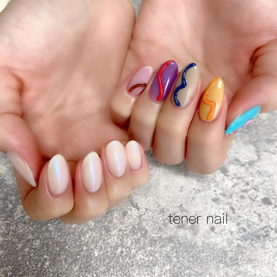 ネイル オーロラネイル テネルネイル tener nailのネイルデザイン