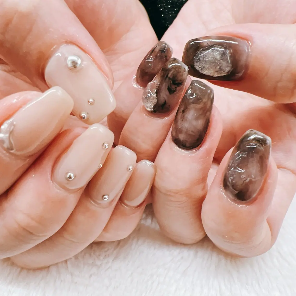 お持ち込みデザイン💅💜¥8500​〜​（オフ＋¥660）の写真