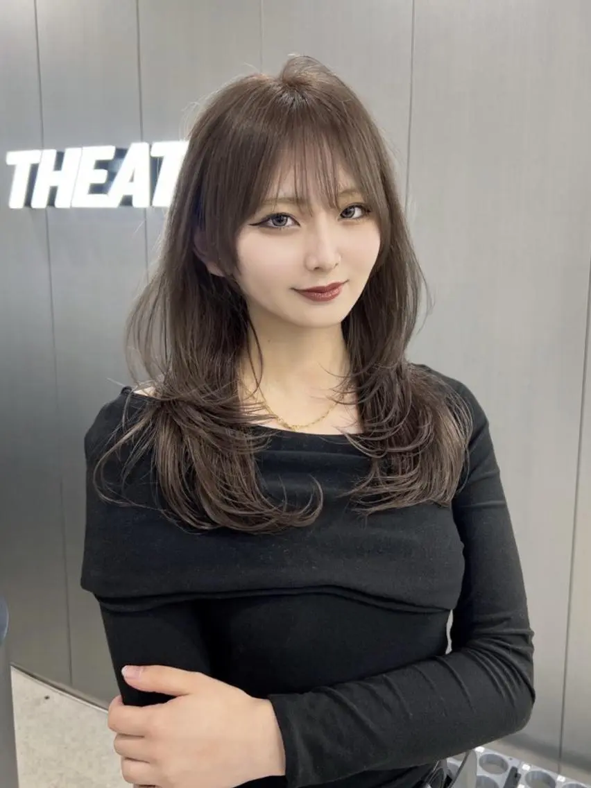 ♡韓国レイヤーカット＋ブリーチなしダブルカラー♡オリジナルトリートメント付き♡ミニモ学割の写真