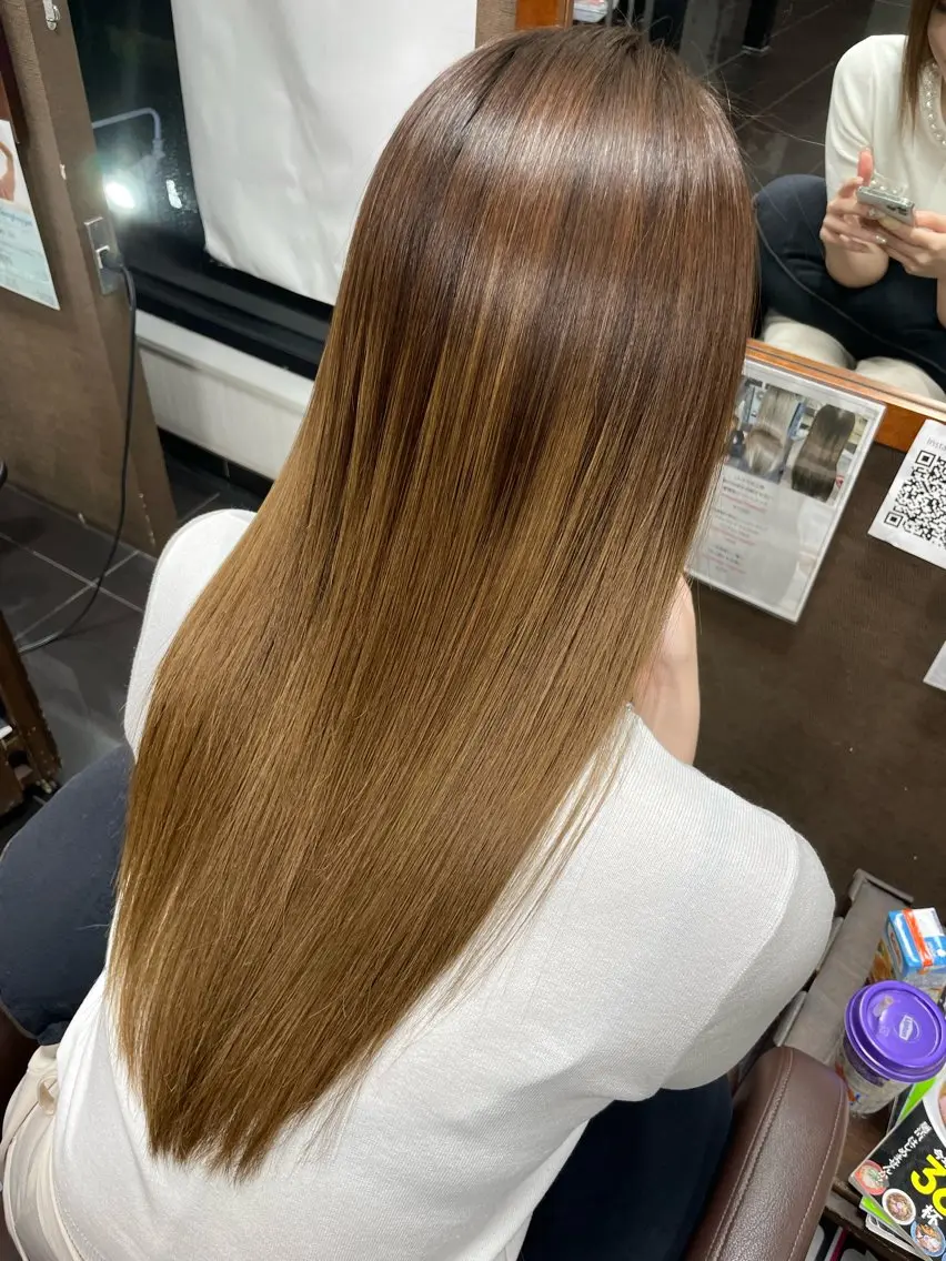 ロング カラー 髪質改善 ハイトーンカラー/ ハイライトJUNKIのヘアスタイル