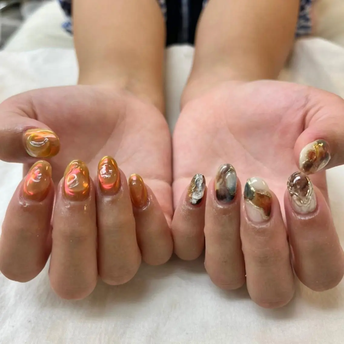 セミロング ハンドネイル 池袋痛ネイル Nok. 渡辺のネイルデザイン