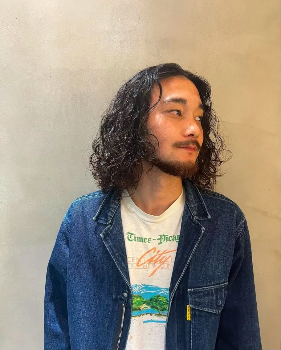 セミロング パーマ メンズ カット パーマ 💈メンズ特化💈 テッペイのヘアスタイル