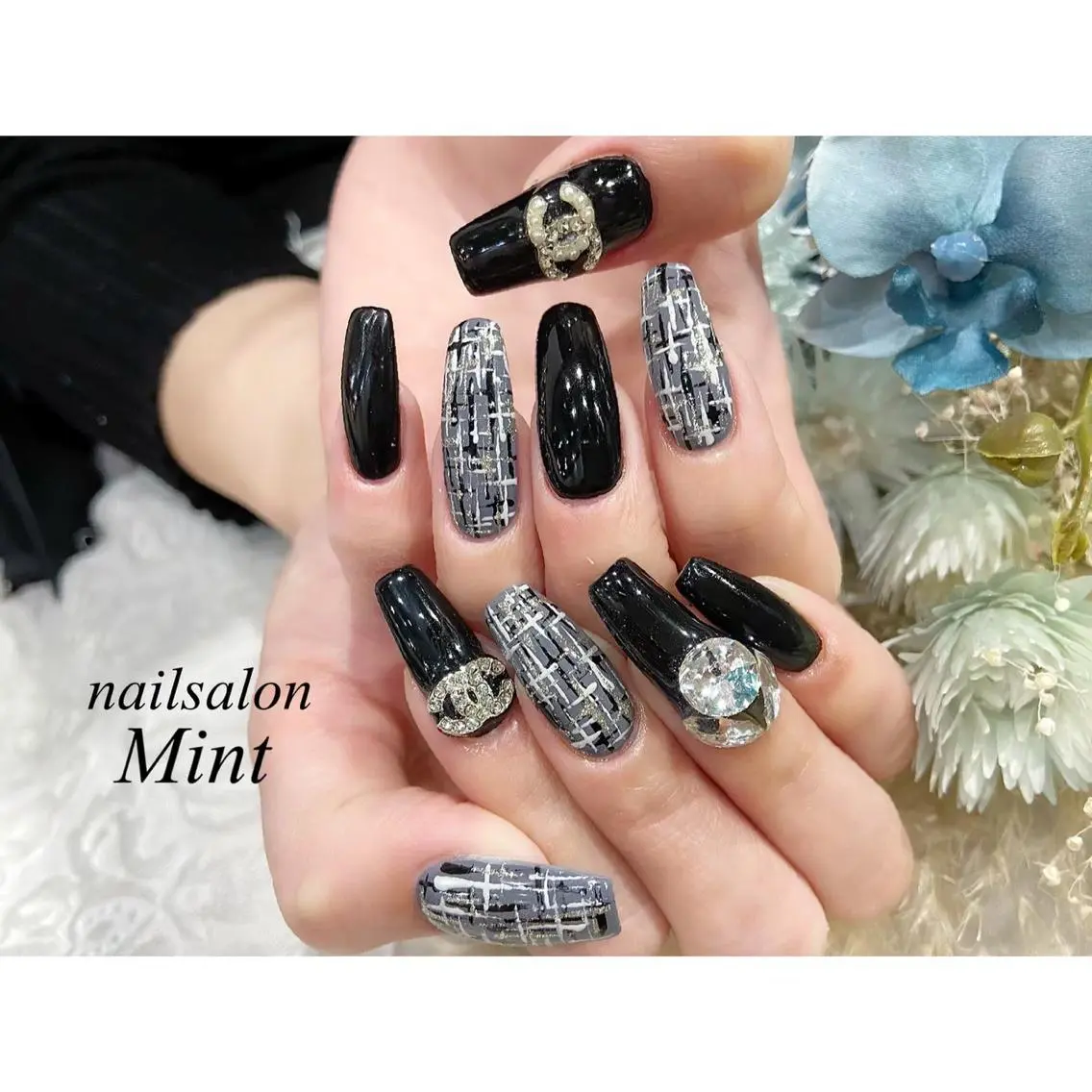 ネイル ツイードネイル nailsalon mintのネイルデザイン