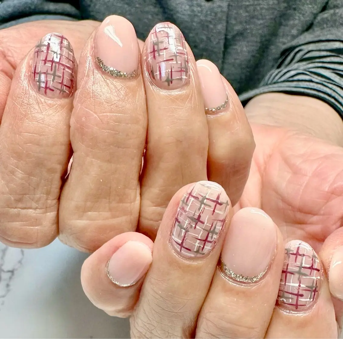ネイル アートネイル チークネイル キラキラネイル ラメ(グリッター) マグネットネイル Mai’s nailのネイルデザイン