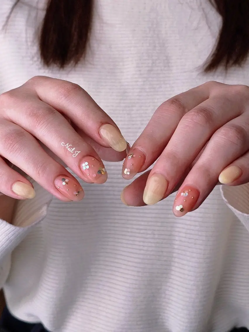 ネイル 韓国ネイル 春ネイル ハンドネイル Nail Jのネイルデザイン