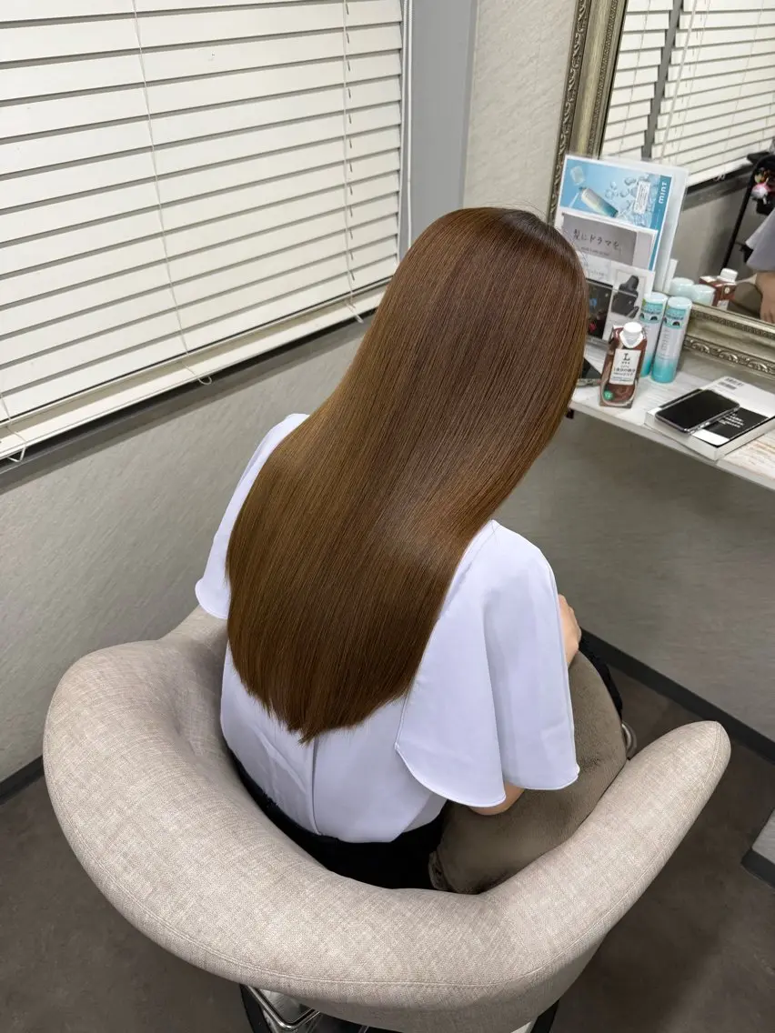 ロング ヘアカラー トリートメント ヘッドスパ 髪質改善/縮毛矯正 アンナ🍊のヘアスタイル