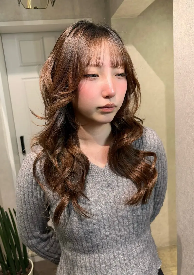 ロング ロングレイヤー レイヤーカット ロング カット 透明感モテスタイル 💞SHIORI💞のヘアスタイル