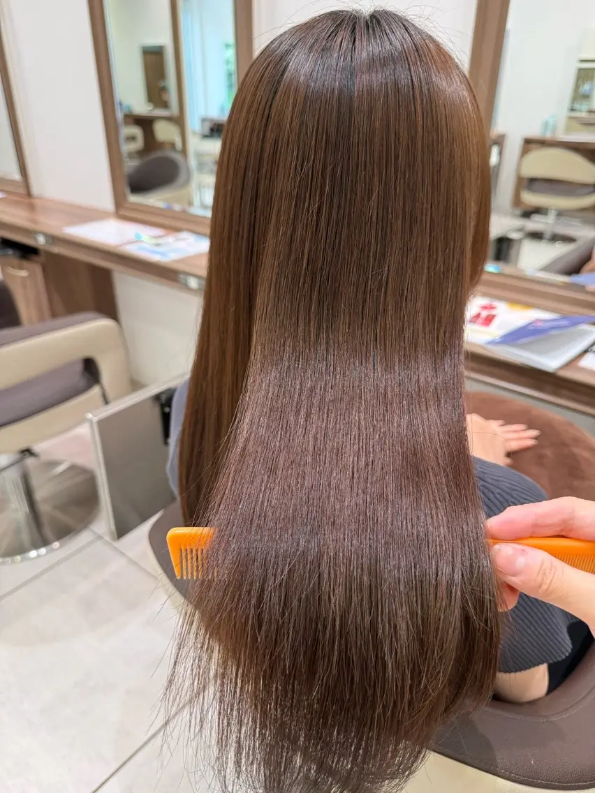セミロング パーマ カット 縮毛矯正 .MANA. 【艶髪ロング】のヘアスタイル