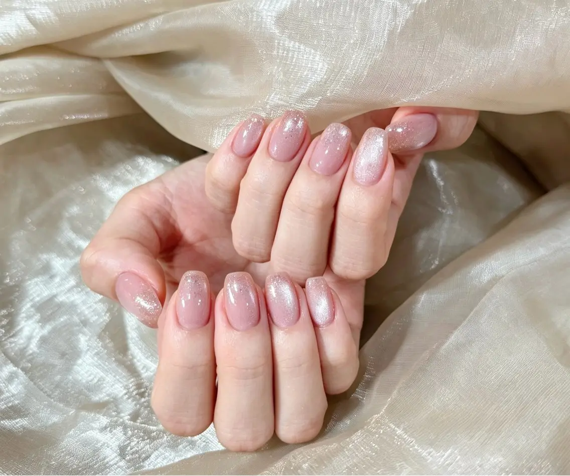 ネイル チークネイル 長さ出し フレンチネイル ジェルネイル 韓国ネイル ハンドネイル Lucky Nail Salon❶のネイルデザイン