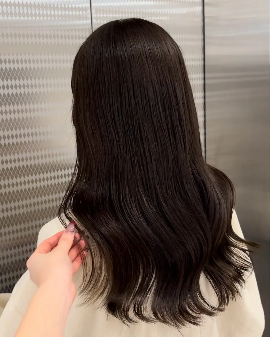 セミロング カラー ブリーチ 髪質改善 カット ヘアカラー トリートメント 名駅/sHiHo/透 明感カラー✨🎀/のヘアスタイル