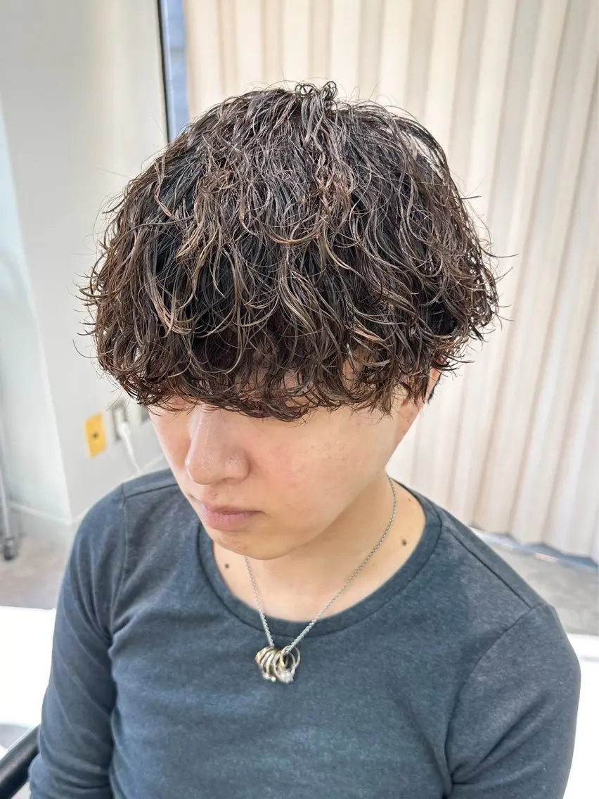 ショート パーマ メンズ カット パーマ メンズパーマ メンズ特化ryoのヘアスタイル
