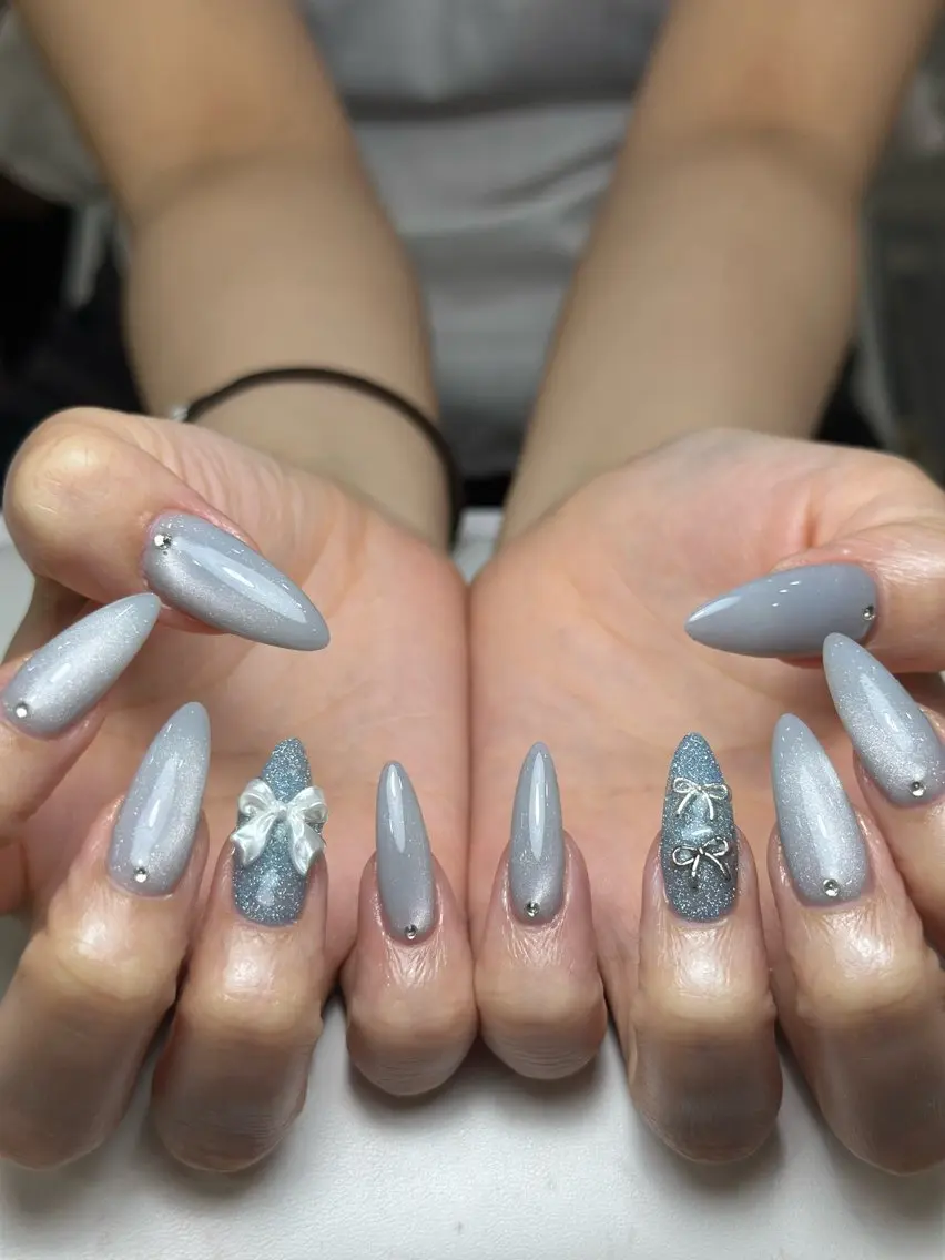 ネイル フレンチネイル グラデーション 韓国ネイル マグネットネイル シンプルネイル CoMo Nailのネイルデザイン
