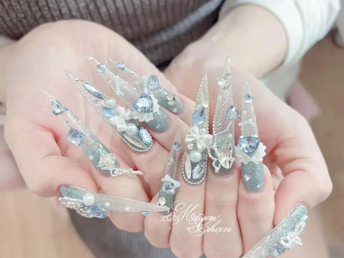 ネイル 成人式 ジェルネイル マグネットネイル 大理石ネイル(マーブル) 持ち込み ハンドネイル K.bi_nail ネイル長さ出し専門店のネイルデザイン