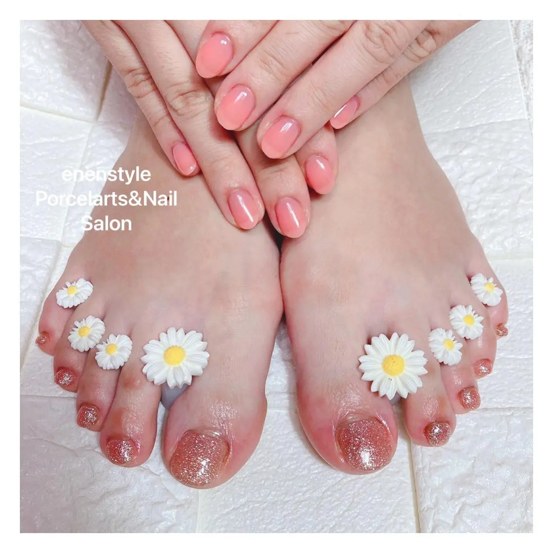 ミディアム ネイル 🐾enen style 🐾のネイルデザイン