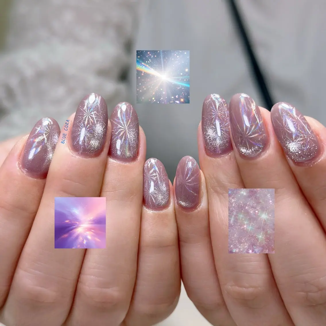 ネイル クリアネイル ハンドネイル ハンドケア BLUE CORAのネイルデザイン