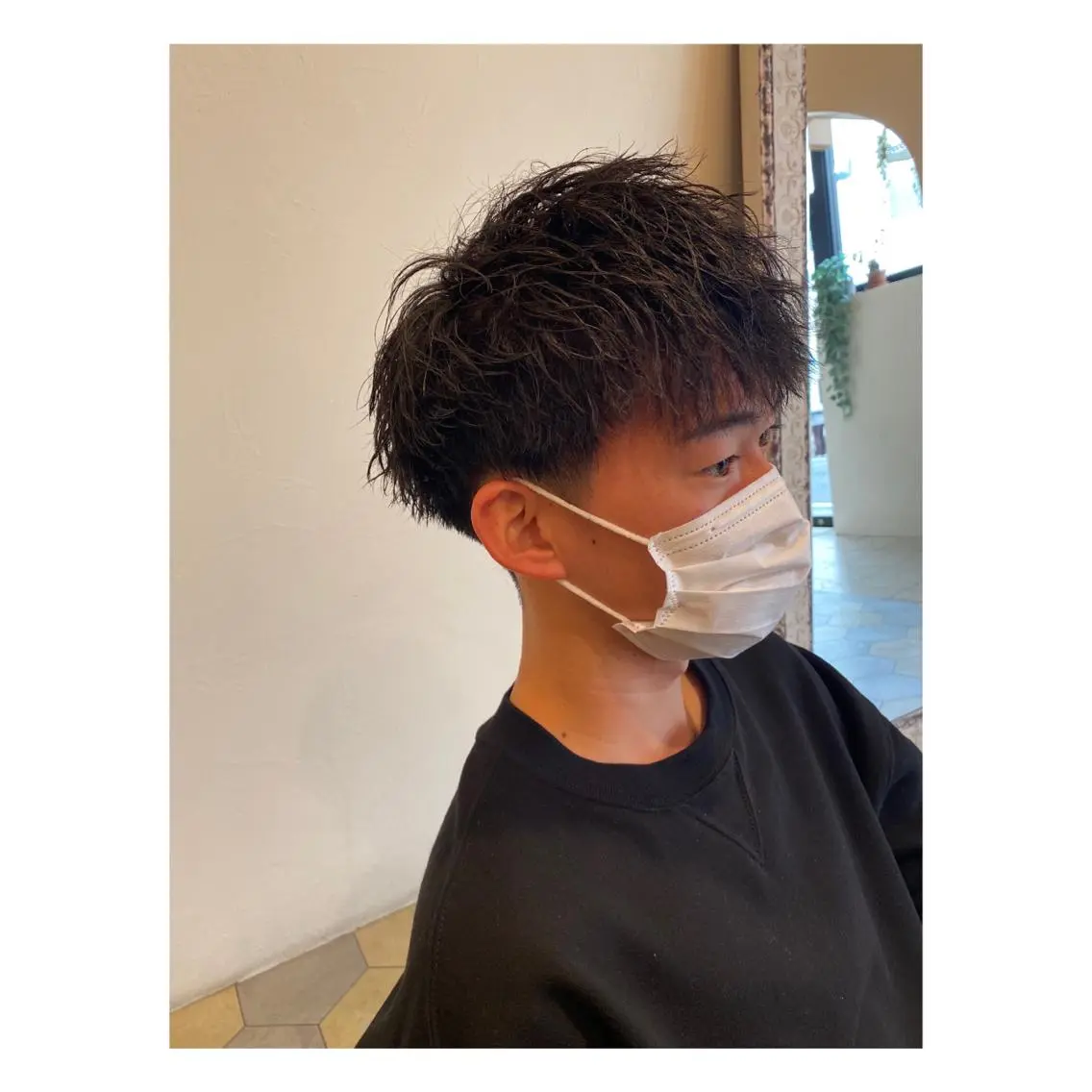 ショート パーマ メンズ カット パーマ 菊池大一 溝の口パーマのヘアスタイル