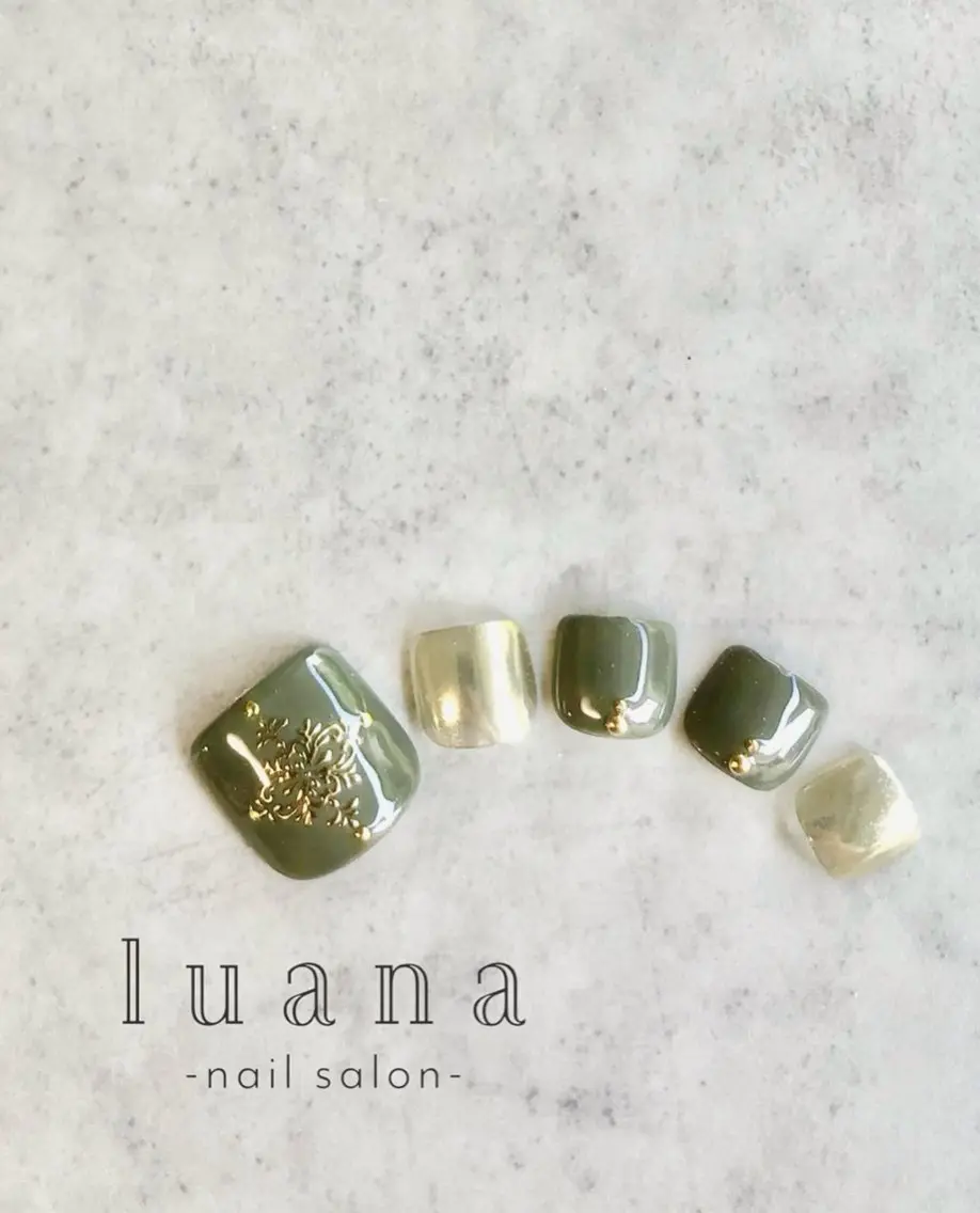 ネイル フットネイル ジェルネイル luana ネイルサロンのネイルデザイン
