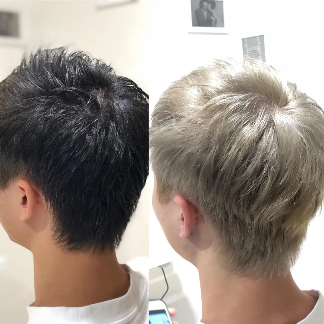 カラー ブリーチ 透明感カラー 桐谷 一史のヘアスタイル